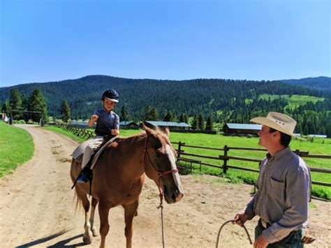 Taylor Kids Riding Horses At 320 Guest Ranch Big Sky Montana 4 2