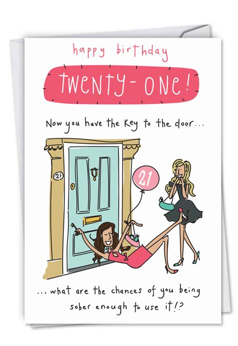 Birthday cards for 21 year olds 225 cards. Key To The Door 21 Birthday Funny Greeting Card