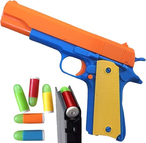 Colt Toy Gun With Soft Bullets And Ejecting Magazine Actual Size