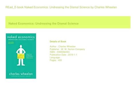 Ppt Read E Book Naked Economics Undressing The Dismal Science By Charles Wheela Powerpoint