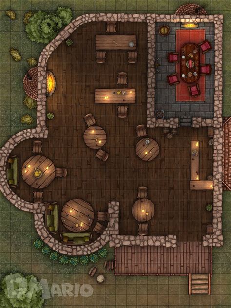 Dnd Tavern Grid By Dungeon Mario Fantasy City Map Dnd World Map