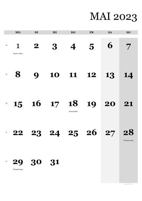 Kalender Mai 2024 Zum Ausdrucken Pdf Xls Png