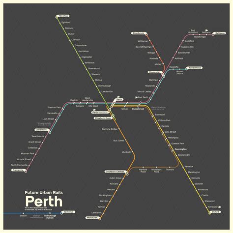 Future Perth Transit Map On Behance