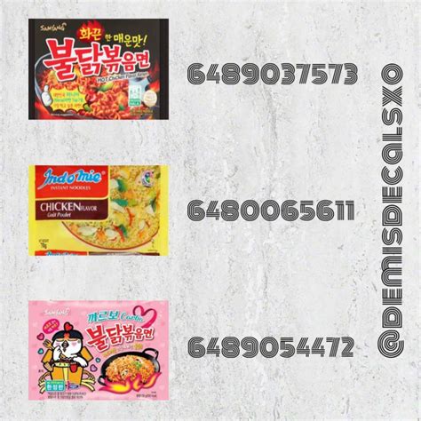 Bloxburg Ramen Noodle Decals Bloxburg Food Decals Bloxburg Decals My