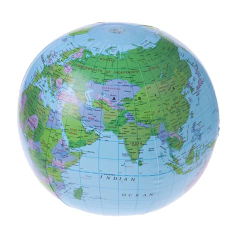 30CM Şişme Dünya Haritası Küre Balon Plaj Topu Eğitim Coğrafya Çocuk
