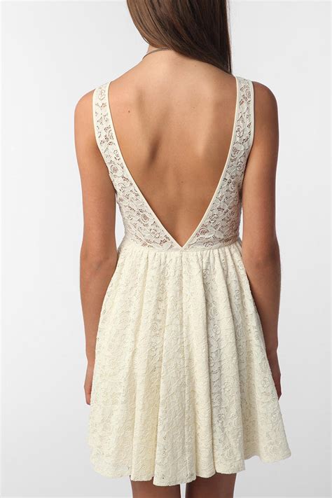 Pins And Needles Backless Lace Dress From Urban Outfitters