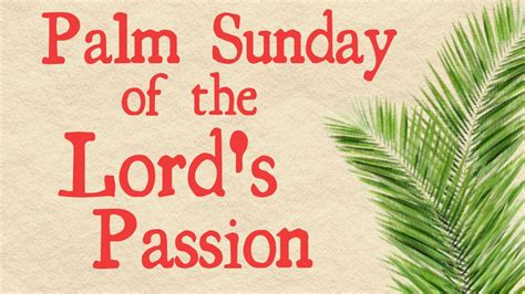 Mass Palm Sunday Of The Lords Passion 5 April 2020 Youtube