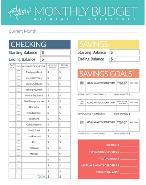 12 Free Printable Budget Worksheets And Google Sheets Templates