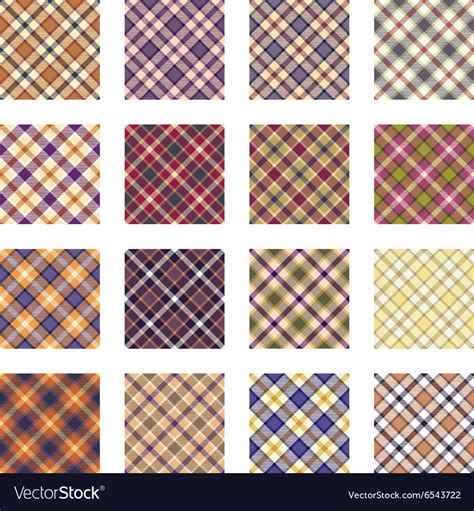 Plaid Patterns Collection Royalty Free Vector Image