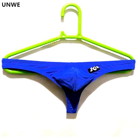 Unwe Cotton Thong Men Solid Color Penis Pouch Gay Men Sexy G String Comfortable Mens Thongs And