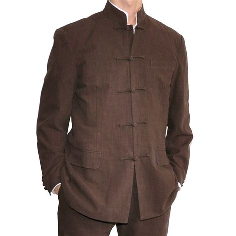 Comme les chemises de costume, celles à col mao font preuve d'une grande sobriété. sinologie.com :: Cotton tailored jacket with Mandarin ...
