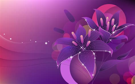 Purple Abstract Flower Art Wallpaper Desktop Hd Wallpaper