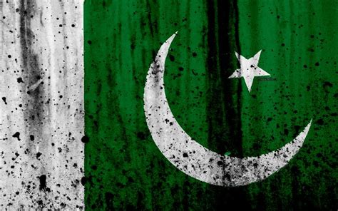 Drapeaux français, européens ou drapeaux du monde : Télécharger fonds d'écran Pakistanais drapeau, 4k, grunge ...