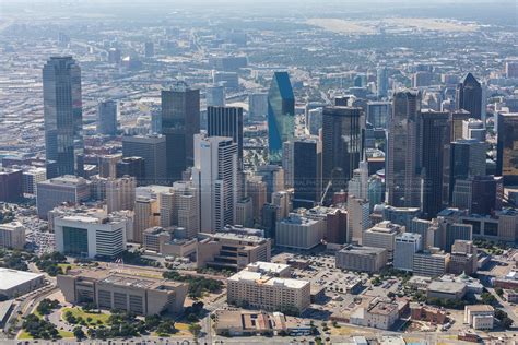 Aerial Photo Dallas Skyline