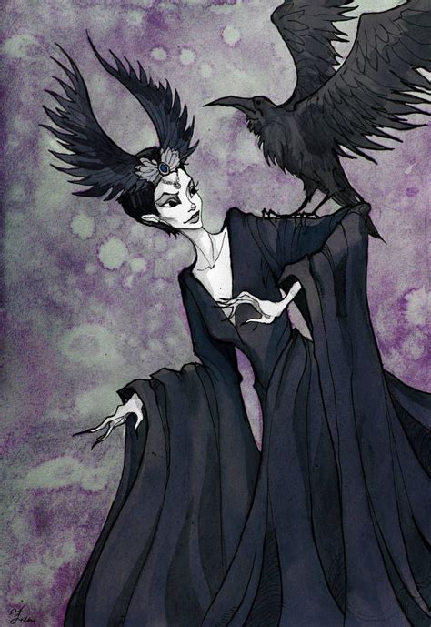 The Raven Lady By Irenhorrors On Deviantart Dark Fantasy Fantasy Art