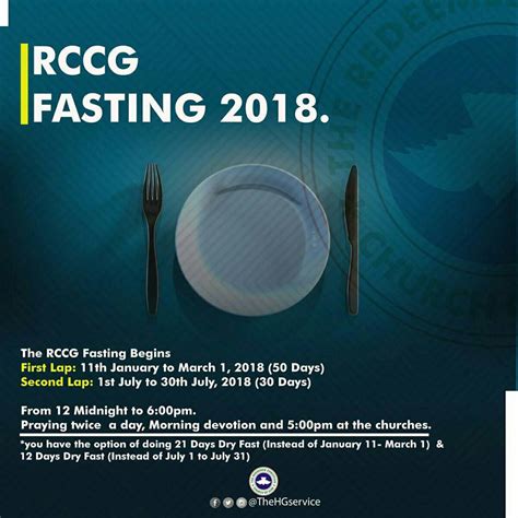 Rccg Fasting 2018 Prayer Guide 11th January To 1st March 50days