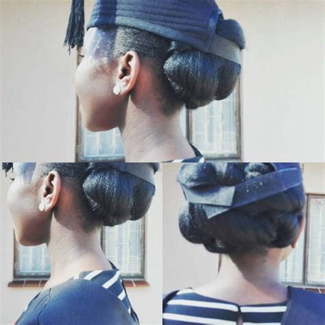 This is a great style for graduation because it looks put together with the cap on. in-YOUR-endo #graduationnaturalhair 4c hairstyle for ...