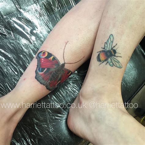 Butterfly Bee Tattoo Harriettattoo Tattoos Bee Tattoo Tattoo Designs