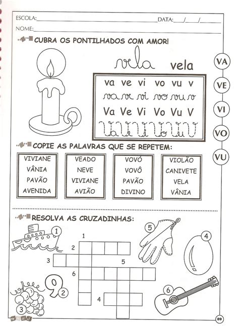 Atividades Com A Letra V 2 Ano