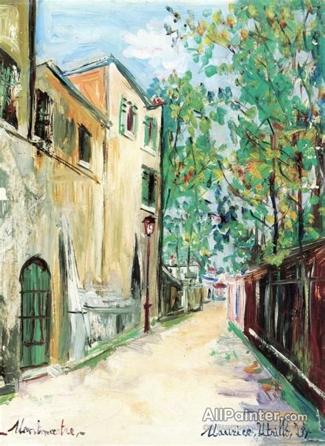 Maurice Utrillo Rue Saint Vincent In Montmartre Oil Painting