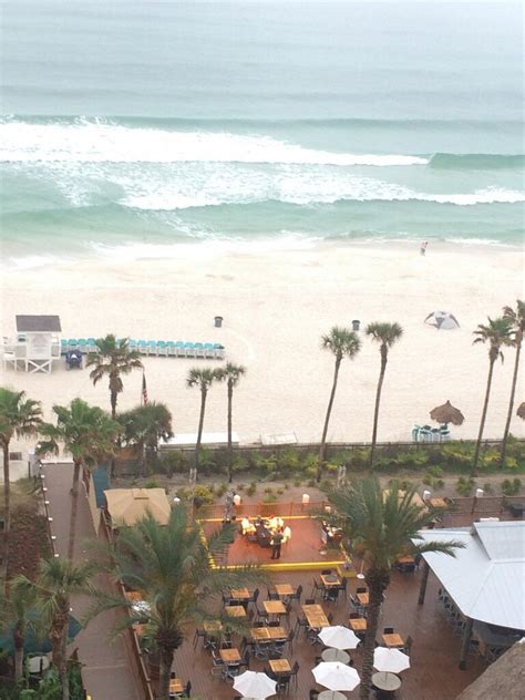 Conveniently located restaurants include pink pelican ice cream bar, dee's hang out, and firefly. View From the Holiday Inn Resort Panama City Beach Florida!