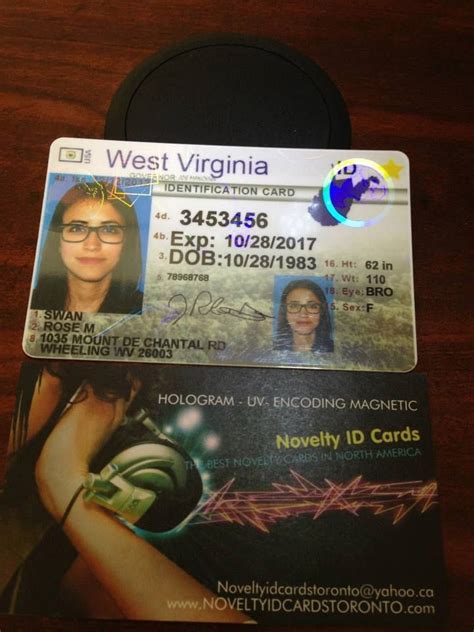 This Is Our Fake Novelty State West Virgina Id Sample Visit
