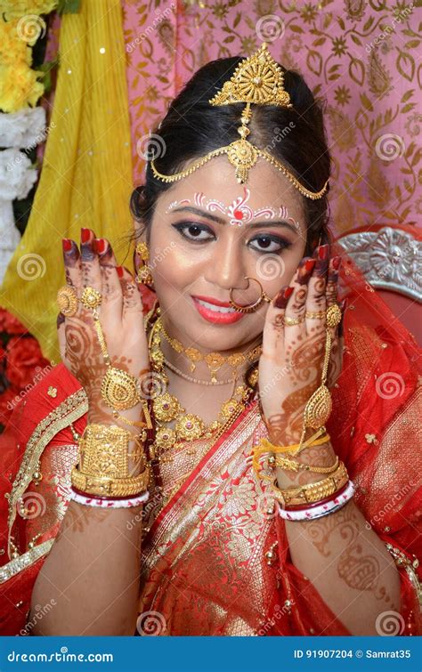 Bengali Bride Editorial Stock Image Image Of Marriage 91907204