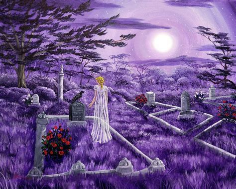 Lenore In Lavender Moonlight By Laura Iverson Moonlight Painting