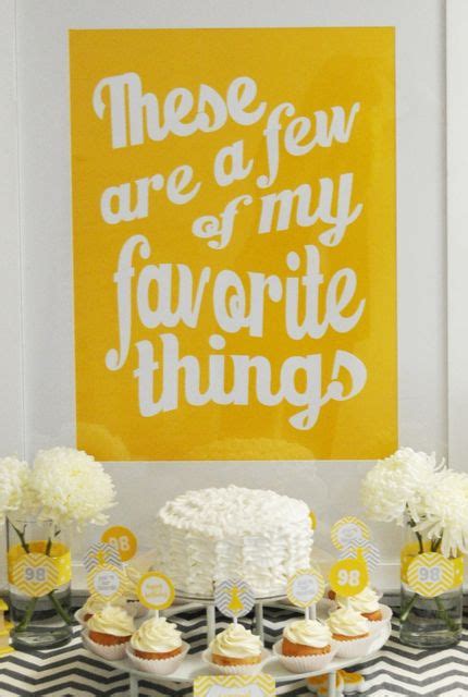 Few Of My Favorite Things Birthday Party Ideas Photo 4 Of 26