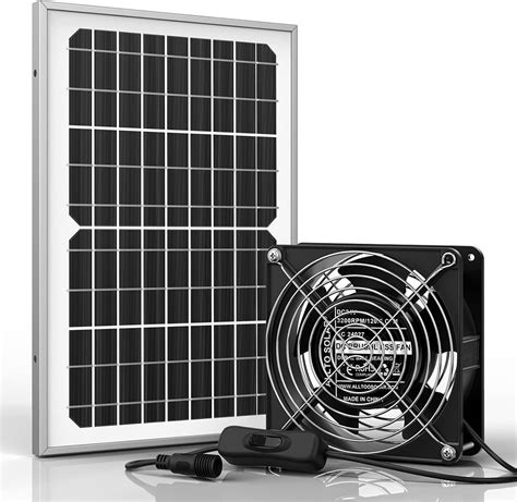 Allto Solar Waterproof Solar Powered Fan Kit Pro, 10W Solar Panel