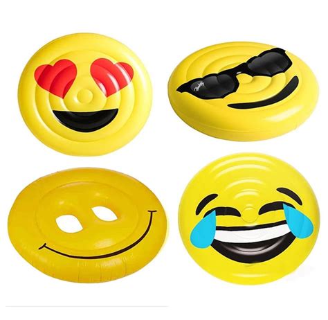 Inflatable Expression Smiley Smile Face Fun Island Swimming Pool Water