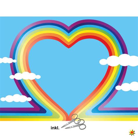 Ein regenbogen über dinkelsbühl schickte uns nicole kirchdörfer. Herzlaken "Regenbogen" zum Ausschneiden LGBT Hochzeitslaken
