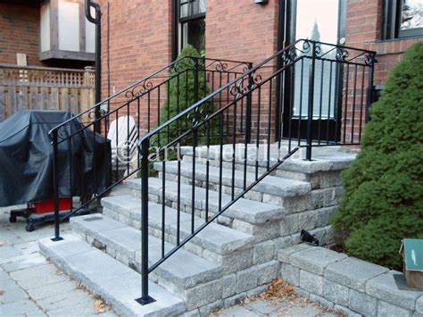 Metal Exterior Stair Railings Safe Steps And Handrails