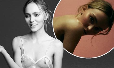 Lily Rose Depp Poses Topless And Flashes Her Assets In A Sheer Top Daily Mail Online