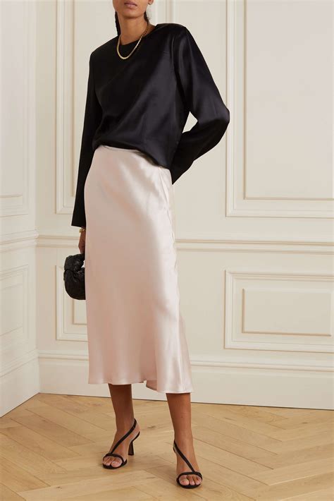 Silk Mid Length Skirt Blog Knak Jp