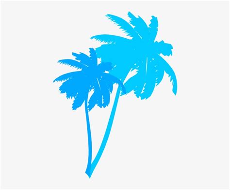 Vector Palm Trees Clip Art Blue Palm Tree Vector Free