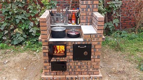 Wood Burning Stove Creative Ideas From Red Bricks Youtube