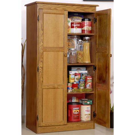 Awesome Traditional Brown Lacquered Maple Kitchen Cabinet With Storage Cabinet And Free Standing
