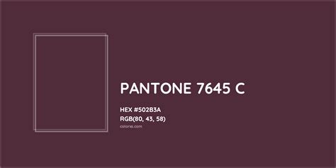 Pantone 7645 C Complementary Or Opposite Color Name And Code 502b3a