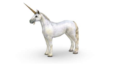 Lowpoly The Mythical Creature Unicorn Buy Royalty Free 3d Model By