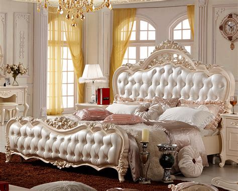Choose queen beds with combination of material, types, colors. Modern Luxury Royal French Style King Queen Size Cream ...