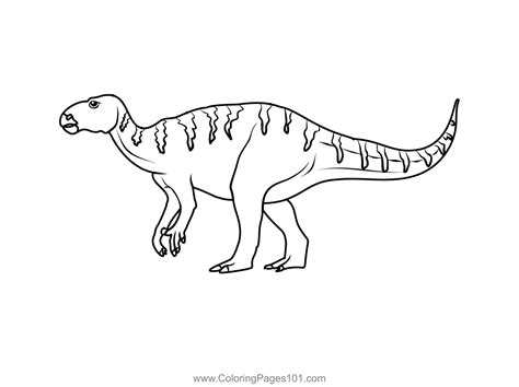 Iguanodon Coloring Page for Kids - Free Dinosaurs Printable Coloring