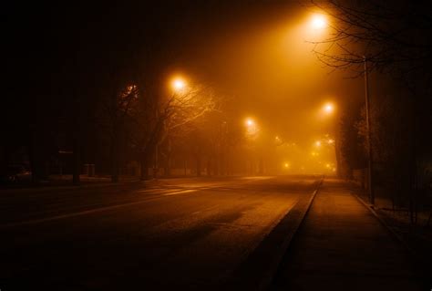 Foggy Night By Dzorma On Deviantart City Life Aesthetic Night
