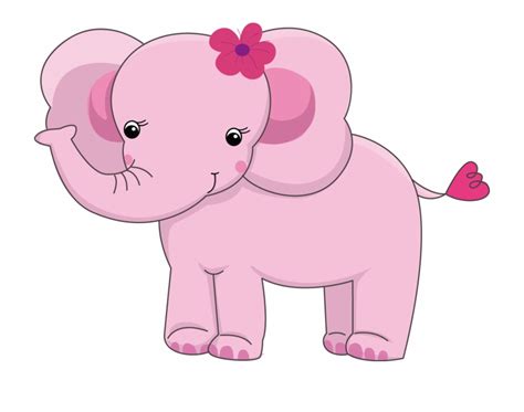 Elephant Clip Art Baby Shower Clipart Pink Elephants Pink Baby Images