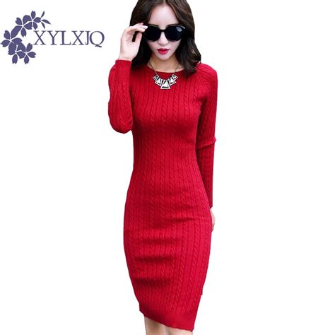 2016 New Autumn Winter Slim Tight Stretchy Knitted Sweater Women Sexy