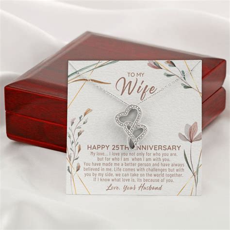25th Wedding Anniversary Gift For Wife 25th Anniversary Etsy