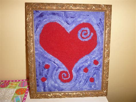 Hooked Heart Picture Heart Pictures Rug Hooking Love Symbols