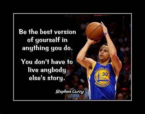 Stephen Curry Inspirational Basketball Motivation Quote Poster T Be