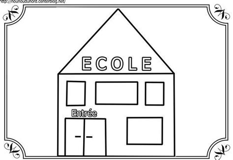 Coloriage école dessiné par nounoudunord.