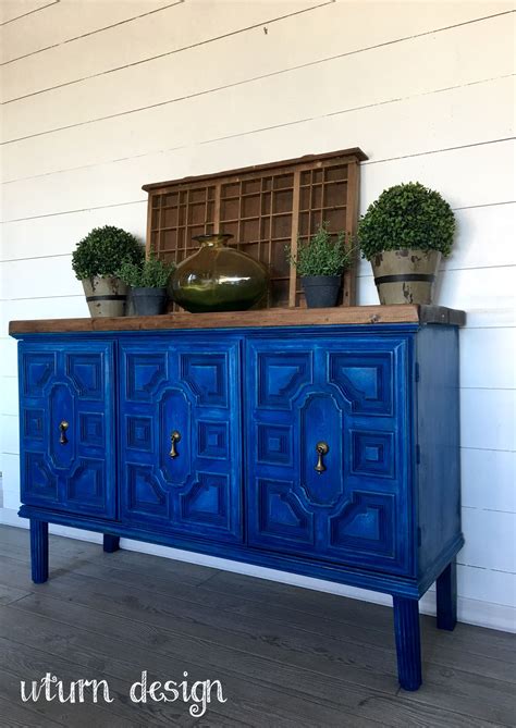Buffets and sideboards aren't only for the dining room, they also work. Colbalt blue buffet By uturn design | Umfunktionierte ...